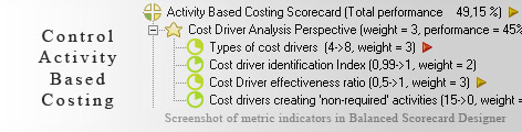 Activity Based Costing KPI KPI - Balanced Scorecard metrics template example