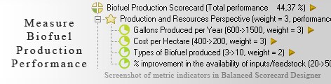 Biofuel Production measuring KPI - Balanced Scorecard metrics template example